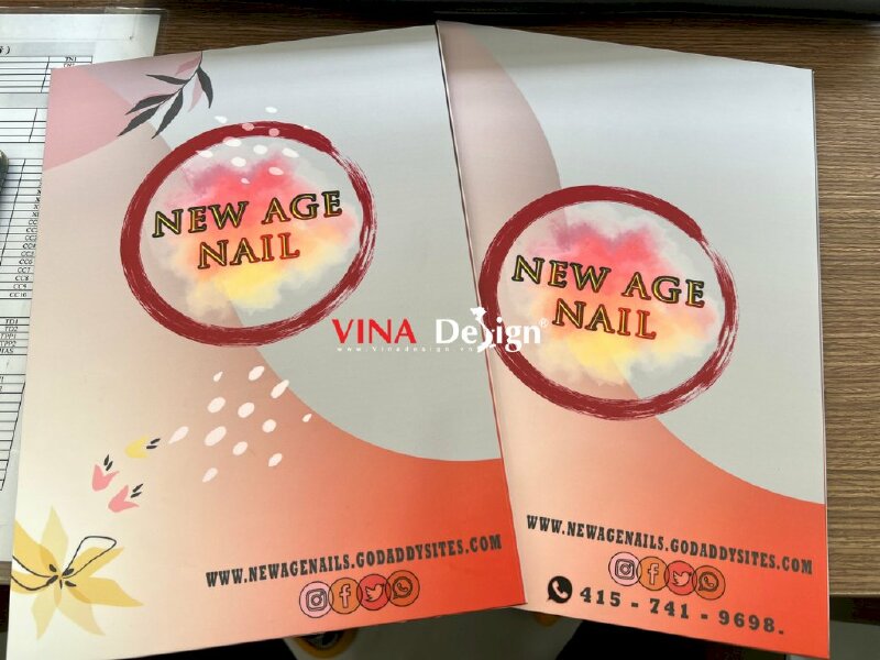 In menu nails tiếng Anh hàng gửi đi Mỹ - VND146