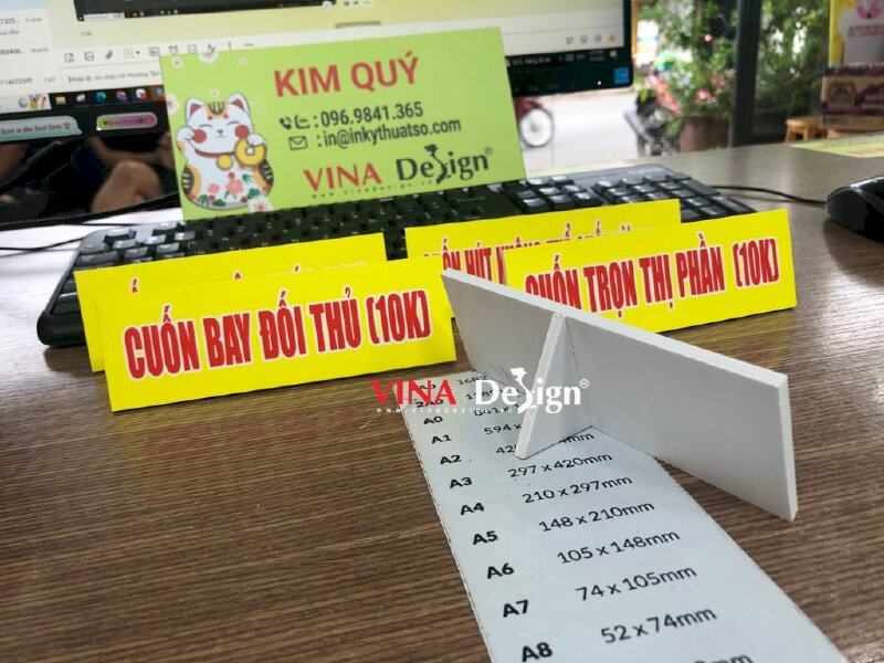 In standee để bàn cho cửa hàng đồng giá 10k - VND155