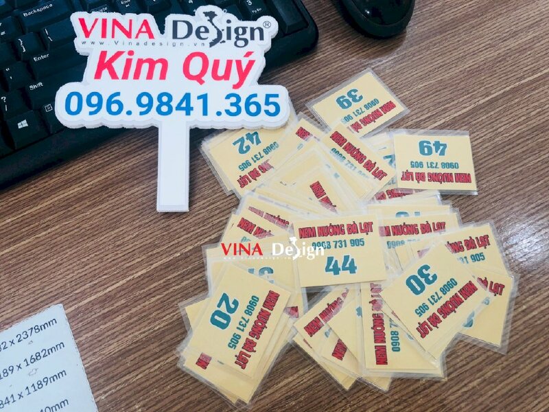 In thẻ gửi xe ép plastic quán nem nướng Đà Lạt - VND192