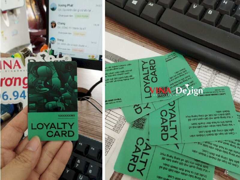 In thẻ khách hàng thân thiết loyalty card -  VND163
