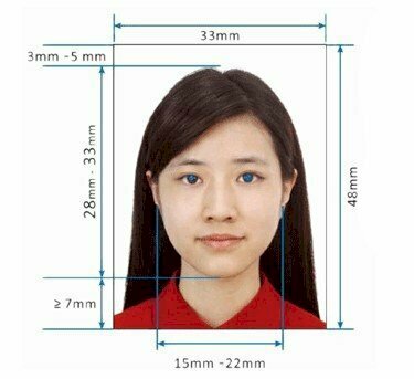 Kích thước ảnh visa Trung Quốc