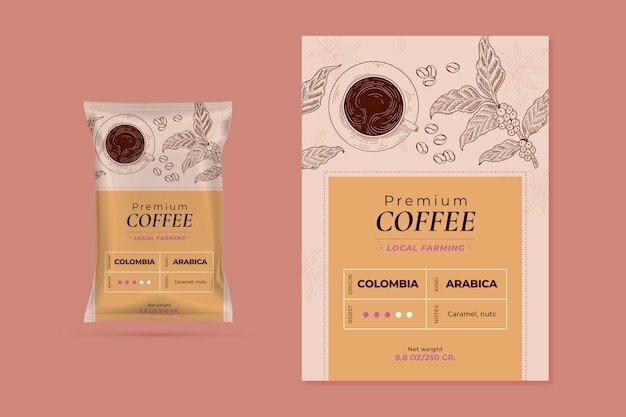 Kích thước bao bì cà phê