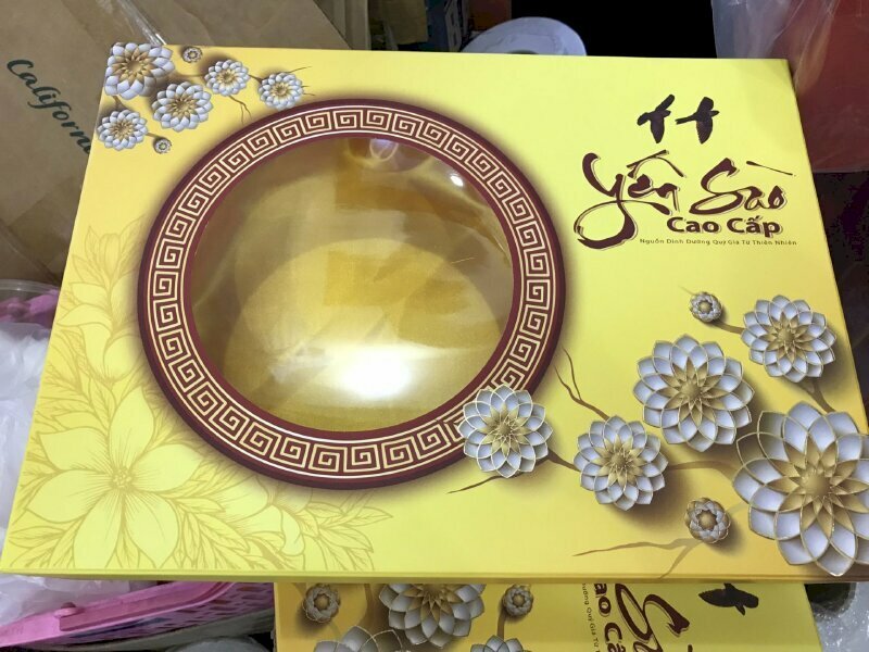 Kích thước hộp giấy đựng yến sào cao cấp