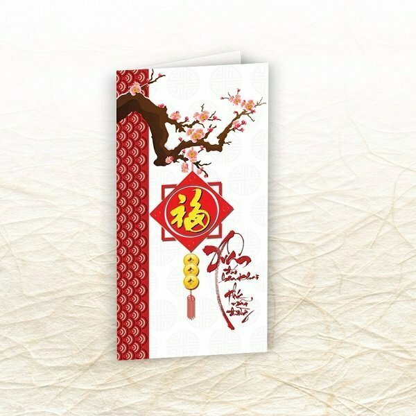 Kích thước thiệp năm mới loại thiệp gấp đô