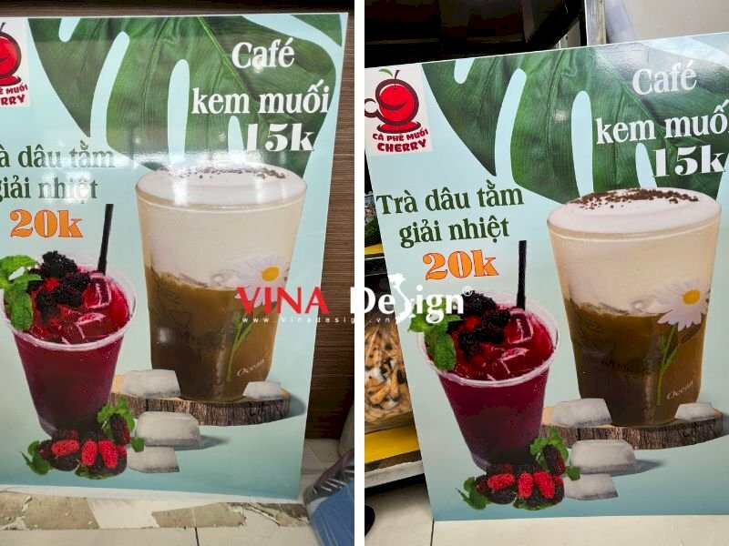 In bảng menu treo tường - VINADESIGN