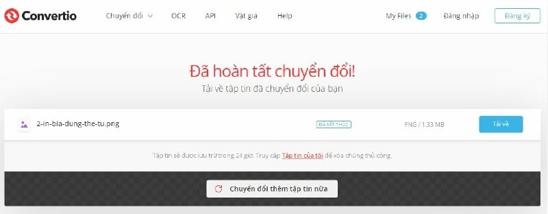Bước 5: Tải xuống tệp JPG đã chuyển đổi: Khi quá trình chuyển đổi hoàn thành, trang web Convertio sẽ hiển thị tệp JPG đã chuyển đổi. Nhấp vào nút "Tải xuống" để lưu tệp JPG vào máy tính của bạn.