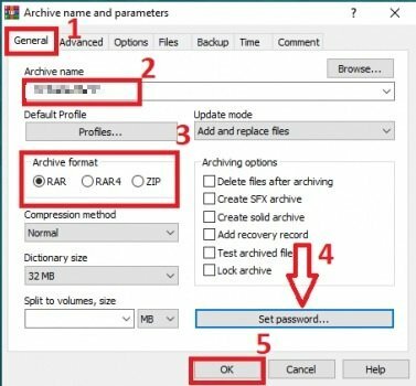 Thiết lập tùy chọn nén: Một cửa sổ mới sẽ hiển thị, cho phép bạn thiết lập các tùy chọn nén. Bạn có thể đặt tên cho tập tin nén, chọn định dạng nén (ví dụ: .zip hoặc .rar), và cấu hình các tùy chọn khác như mức độ nén và mật khẩu bảo vệ.