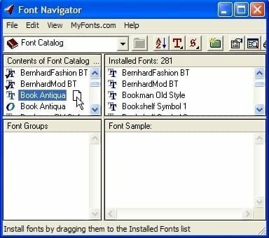 Bạn có thể cài đặt phông chữ bằng cách đơn giản kéo chúng.