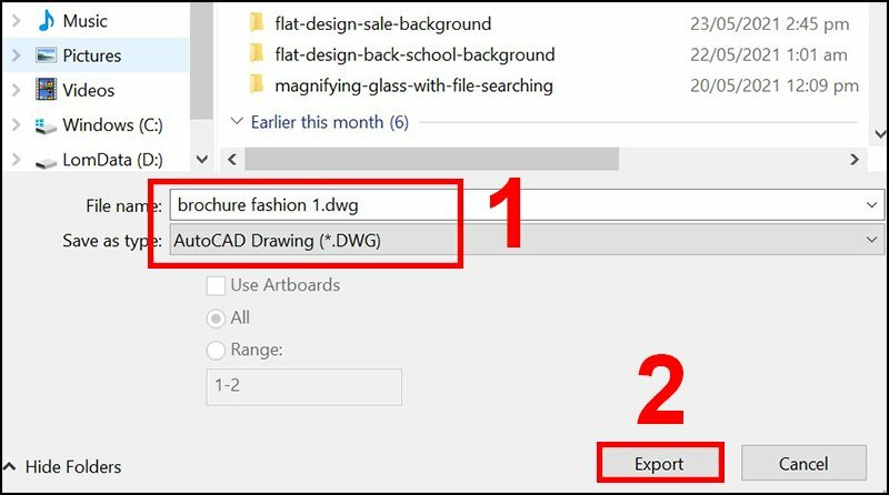 Cách chuyển file AI thành AutoCAD
