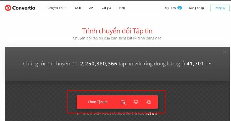 Bước 2: Nhấn vào "Chọn tập tin" để tải lên tệp PNG từ máy tính của bạn.