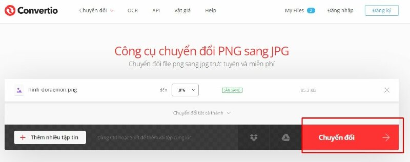 Bước 4: Nhấp vào nút "Convert" (Chuyển đổi) để bắt đầu quá trình chuyển đổi.