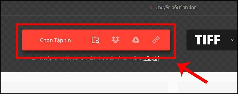 Bước 2: Nhấn vào "Chọn tập tin" để tải lên file File từ máy tính của bạn.
