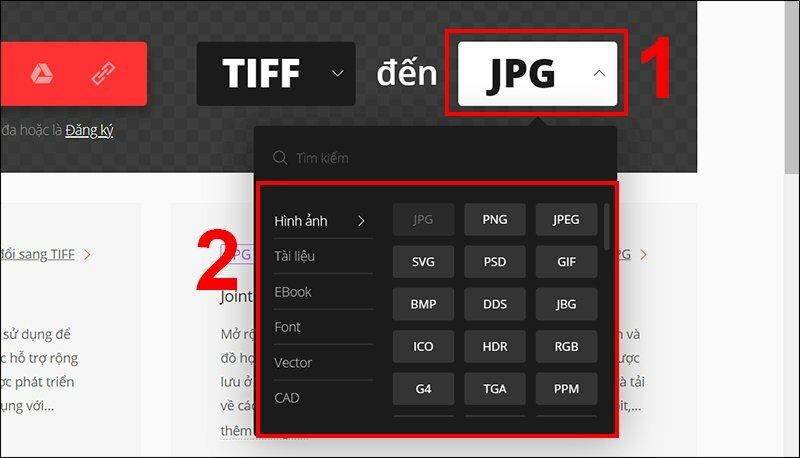 Bước 3: Chọn định dạng đầu ra. Nhấp vào hộp "To" (Đến) để mở danh sách các định dạng đầu ra. Chọn định dạng mong muốn, cụ thể như sau:
