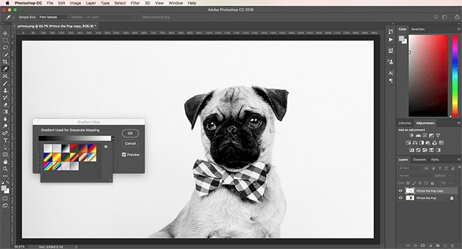 Bước 3: Tùy Chọn Gradient Map