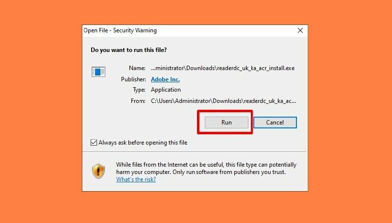 Bước 7: Nhấp vào "Run" để khởi chạy chương trình.