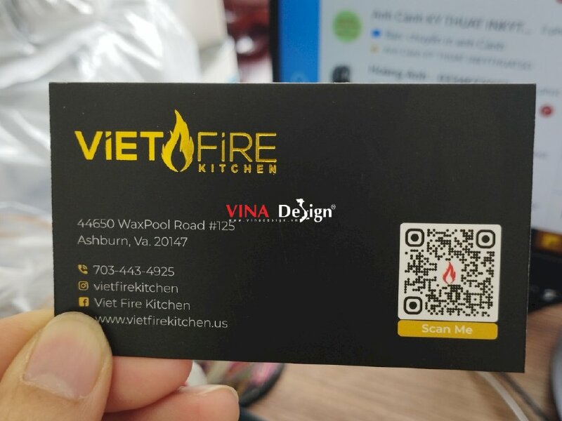 In name card tiếng Anh hàng gửi đi Mỹ - VND210