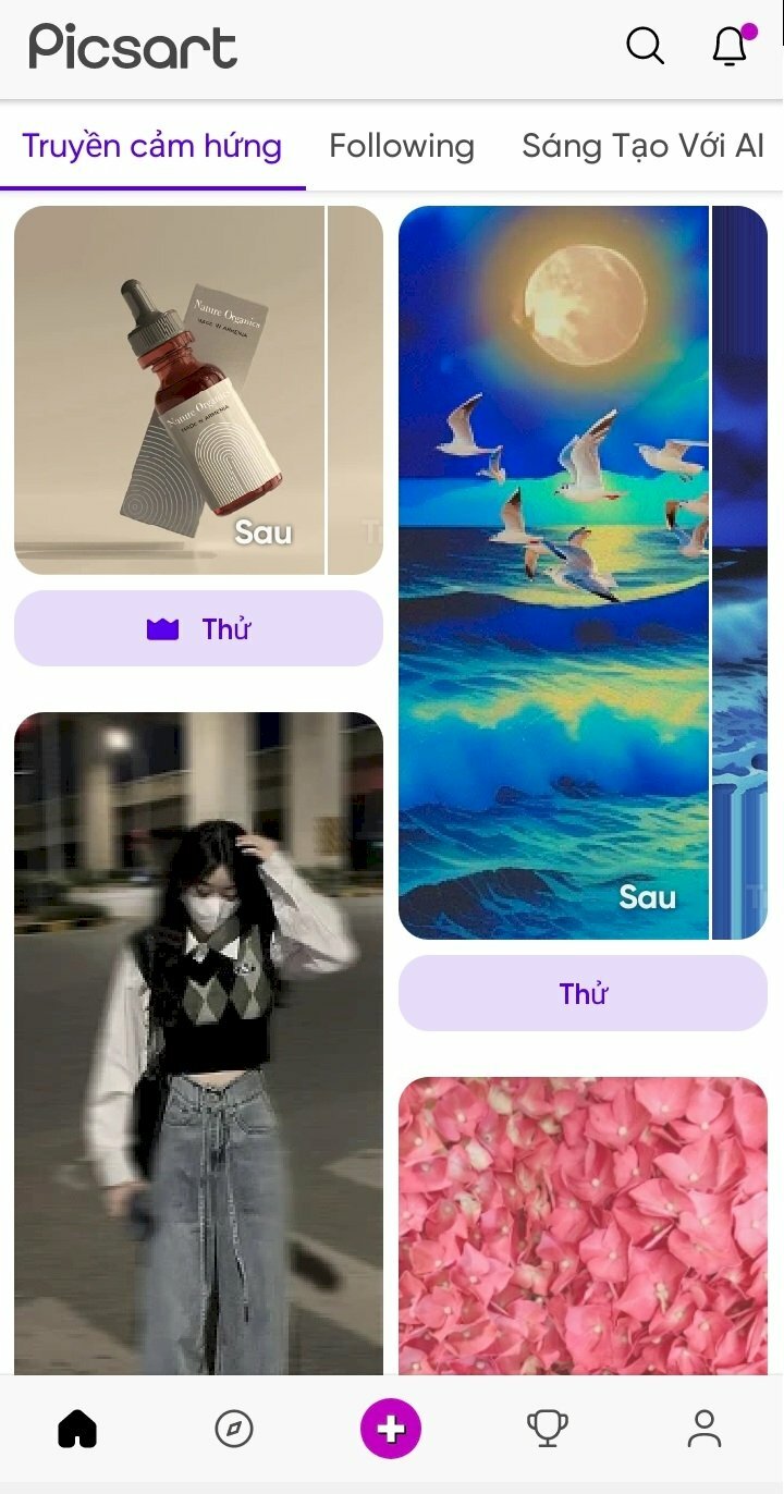 Chọn ảnh cần chỉnh sửa: Bấm vào biểu tượng "+" để chọn ảnh mà bạn muốn thêm logo chìm