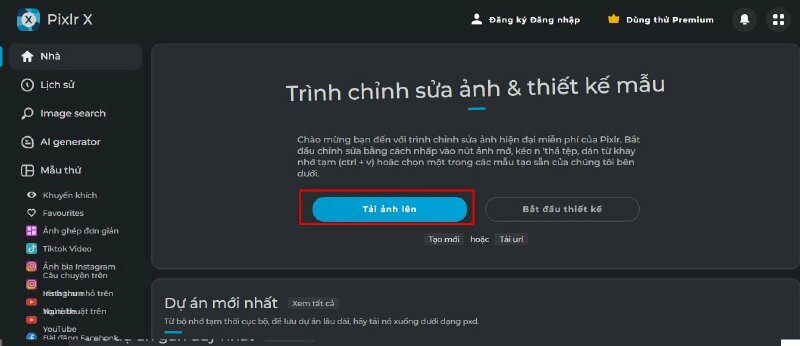 Bước 2: Mở ảnh cần chèn logo