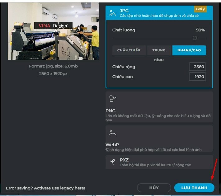 Bước 5: Lưu ảnh đã chỉnh sửa