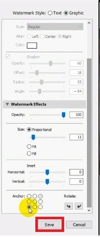 Bước 5: Tiếp theo, bạn có thể điều chỉnh vị trí, kích thước, độ mờ,... của logo theo ý muốn.