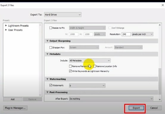 Bước 6: Sau khi bạn đã điều chỉnh logo theo mong muốn, nhấn "Save" > Chọn thư mục để lưu ảnh > Đặt tên cho tệp ảnh với logo đã chèn > Chọn "Create" > Cuối cùng, nhấn "Export" để xuất ảnh với logo đã thêm vào.