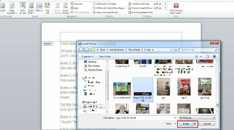 Chèn logo vào Header