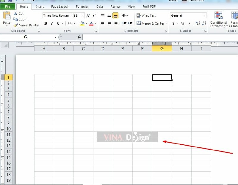 Và đây là kết quả chèn logo chìm trong Excel 2010, 2013, 2016