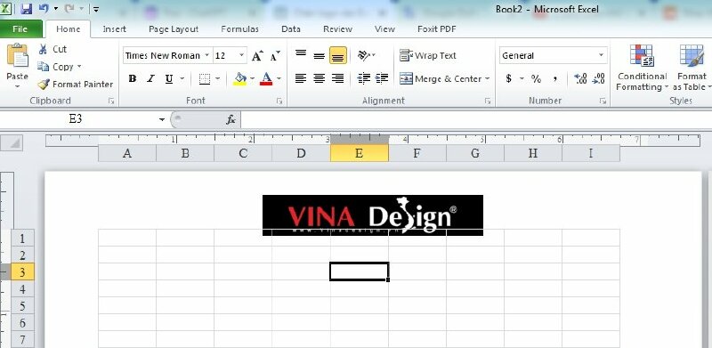 Bước 5: Để xem logo đã chèn vào header trong Excel, bạn hãy click vào bất kỳ ô nào trong Excel. Dưới đây là kết quả.