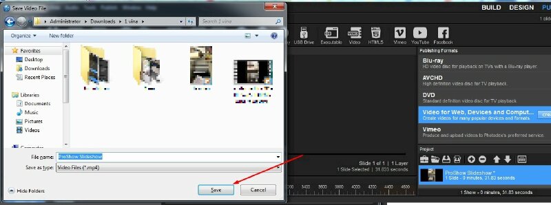  Khi cửa sổ Save video file hiện ra > chọn thư mục lưu file và đặt tên cho video > Chọn Save.