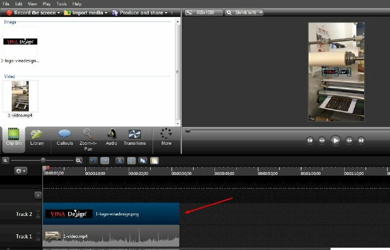 Nếu muốn logo xuất hiện từ đầu đến cuối video bạn hãy kéo dài thời lượng hiển thị logo bằng với mức thời gian phát của Video