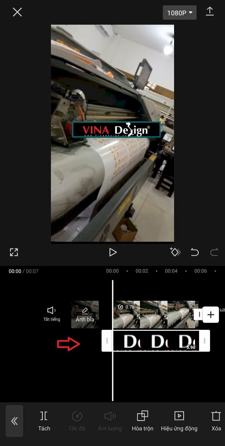 Nếu muốn logo xuất hiện từ đầu đến cuối video bạn hãy kéo dài thời lượng hiển thị logo bằng với mức thời gian phát của Video