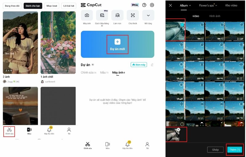 Tạo dự án mới và thêm video vào