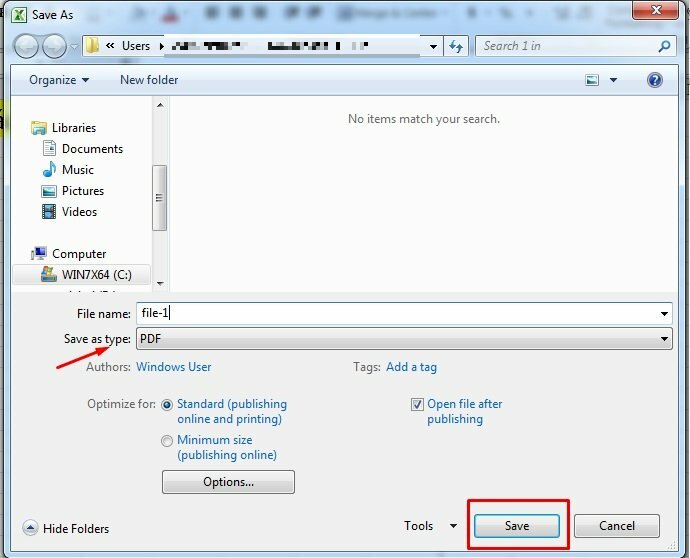 Chuyển đổi file Excel thành file PDF