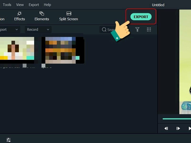 Bước 1: Nhấp vào nút Export