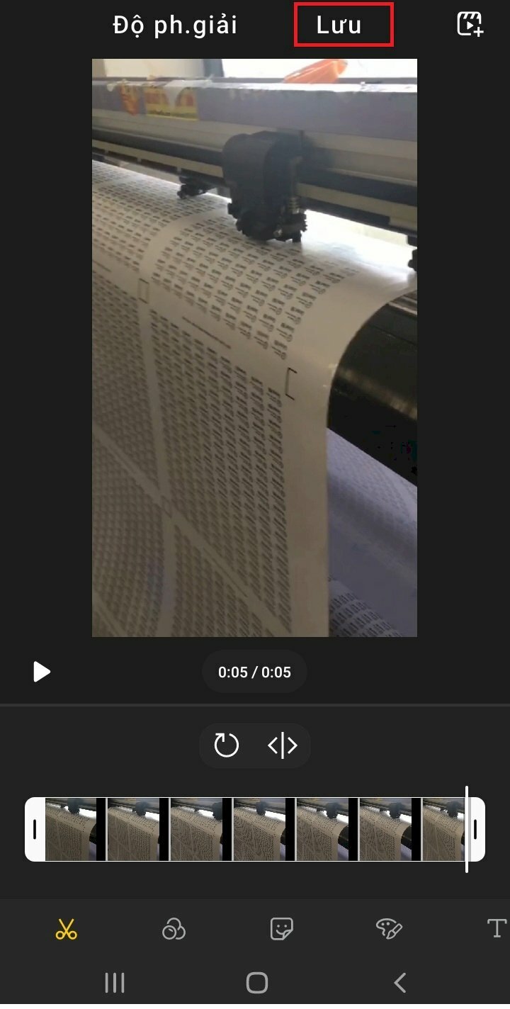 Bước 12: Khi bạn đã hoàn tất chỉnh sửa, nhấn Lưu hoặc Xong để lưu video đã xóa logo Kinemaster.