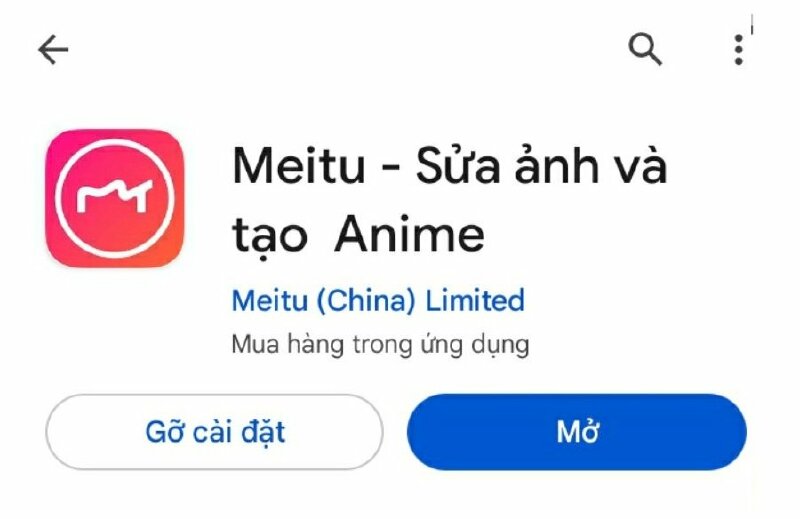 Bước 1: Tải và cài đặt ứng dụng Meitu từ cửa hàng ứng dụng trên điện thoại di động của bạn (Meitu có sẵn trên cả Android và iOS).