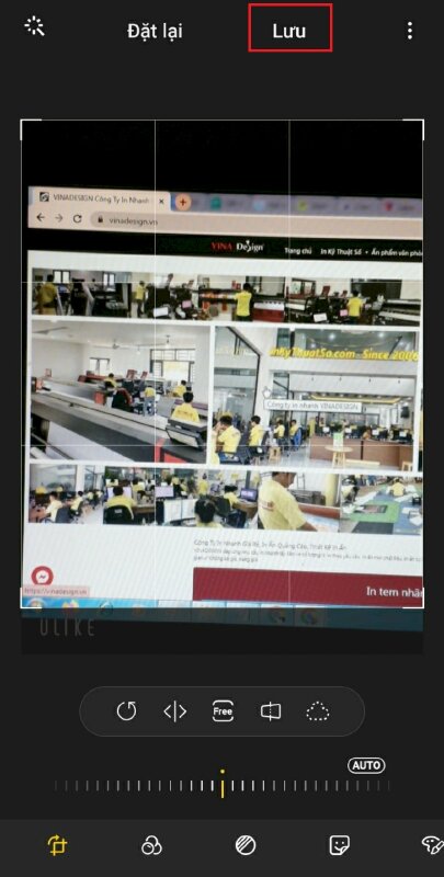 Bước 3: Điều chỉnh sao cho logo nằm ngoài khung hình 