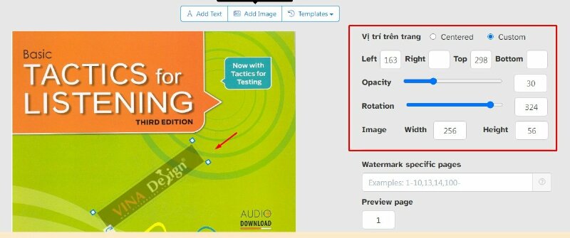 Bước 4: Điều chỉnh logo