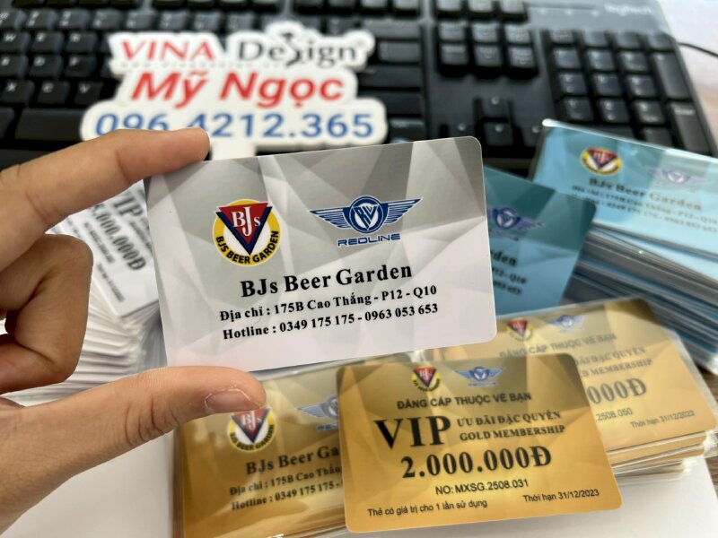In thẻ khách hàng VIP nhà hàng Beer - VND249