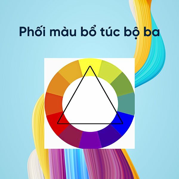 Phối màu bộ ba (Triadic)