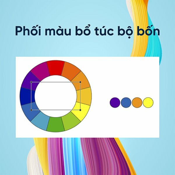 Phối màu bộ bốn (Tetradic)