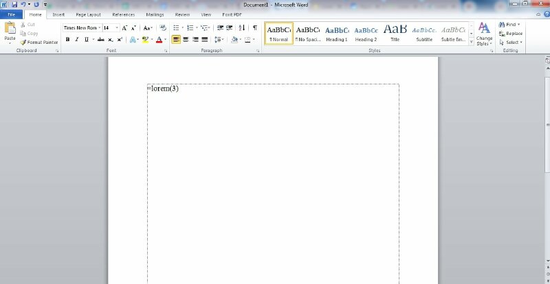 Tạo văn bản Lorem Ipsum bằng Word