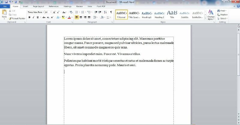 Tạo văn bản Lorem Ipsum bằng Word