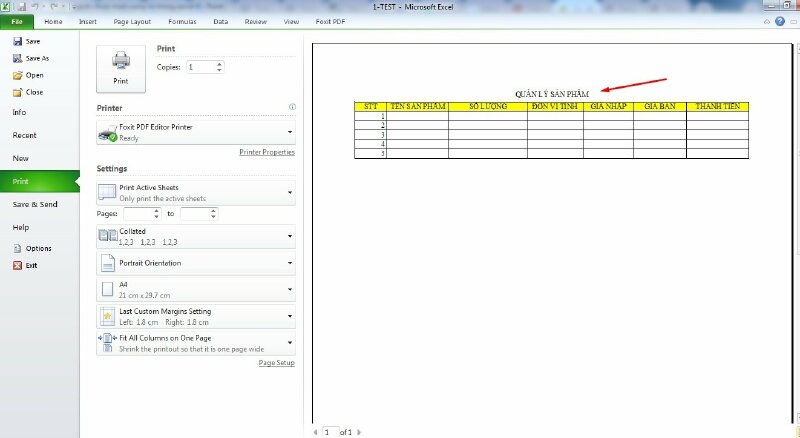Trường hợp bạn thêm các ô mới, dòng mới nằm cạnh vùng in đã chọn sẽ giúp mở rộng vùng in và chúng sẽ được gom chung vào vùng in cũ không bị tách ra một trang riêng.