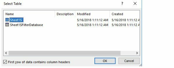 Tiếp đến hãy chọn file Excel đã tạo trước đó.