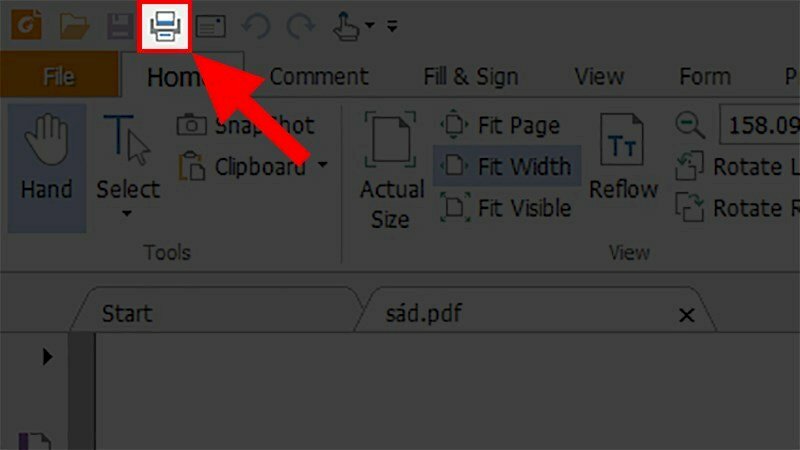 Bước 2: Bạn hãy mờ file PDF vừa được chuyển đổi bằng phần mềm đọc file PDF để giúp cho việc in ấn dễ dàng hơn. Trong hướng dẫn này sẽ hướng dẫn bạn in lẻ chẵn bằng phần mềm Foxit Reader. Mở file PDF chứa dữ liệu Excel cần in chẵn lẻ bằng phần mềm Foxit Reader > Bấm vào Print hoặc nhấn tổ hợp phím Ctrl + P để mở lệnh cài đặt in.