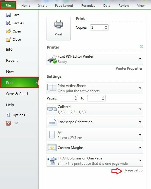 Bước 2: Hãy nhấn vào File > Print hoặc nhấn tổ hợp phím Ctrl + P