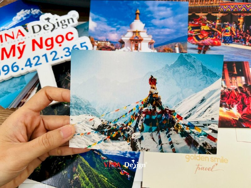 In bưu thiếp, in postcard du lịch Bhutan, in ảnh giấy Art Splendorgel - VND336