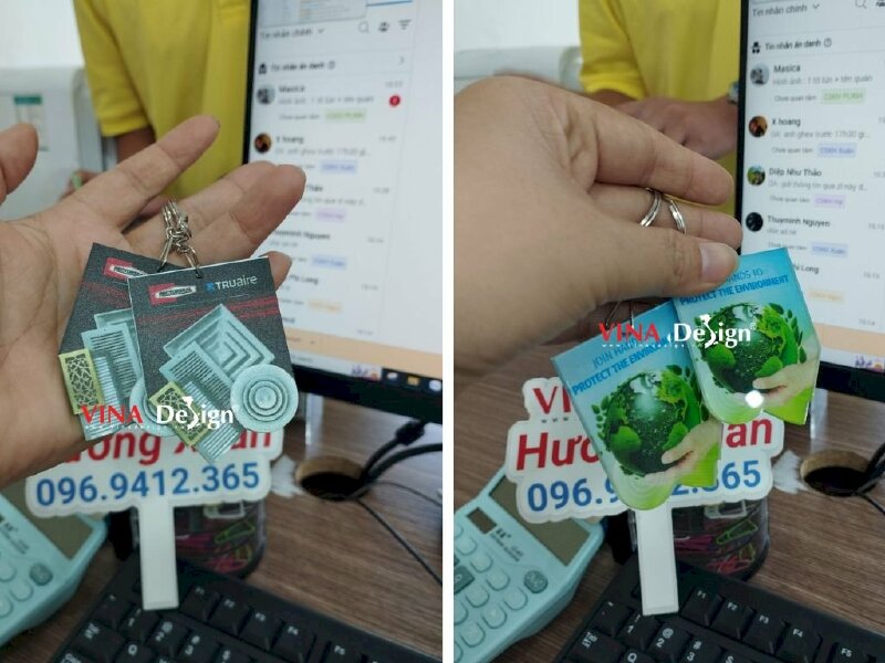 Móc khóa in logo công ty, sản phẩm công ty - VND170