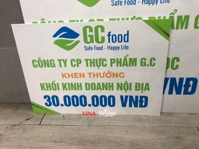 In bảng giải thưởng, bảng khen thưởng công ty - VND360